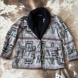 Chaps Gray Patterned Jacket